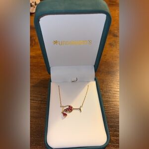 Underwood's Gold Wine Glass Necklace
